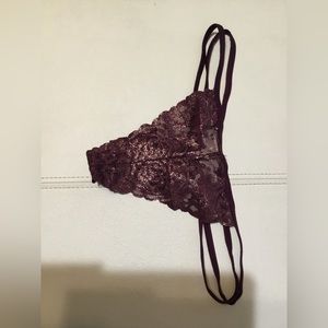 Pink Victoria secret doble strap thong size m